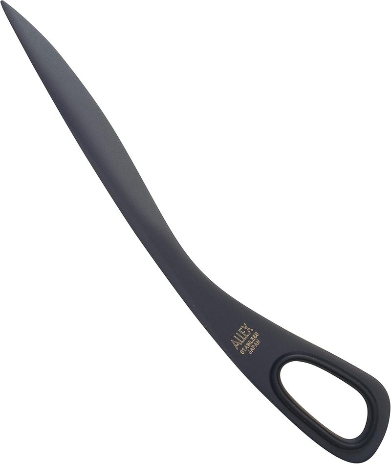 ALLEX\アレックス Letter Opener Black 6.7" Sword Envelope Opener Knife, Japanese Stainless Steel Blade [Non-Stick Fluorine Coating], Mail Opener Paper Knife Tool All Metal, Made in Japan - Image 1